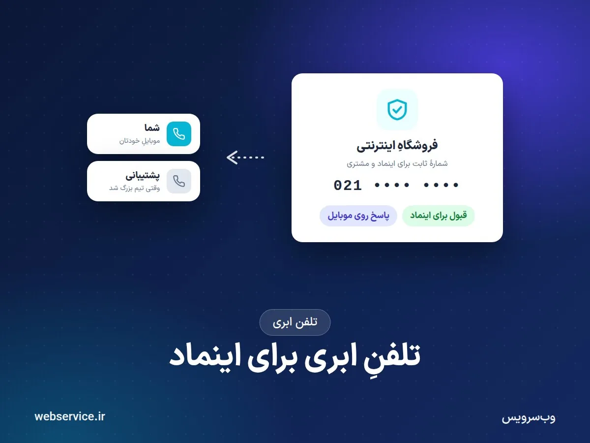 تلفن ابری برای اینماد قبول است؟ شمارهٔ ثابت فروشگاه اینترنتی بدون خط تلفن