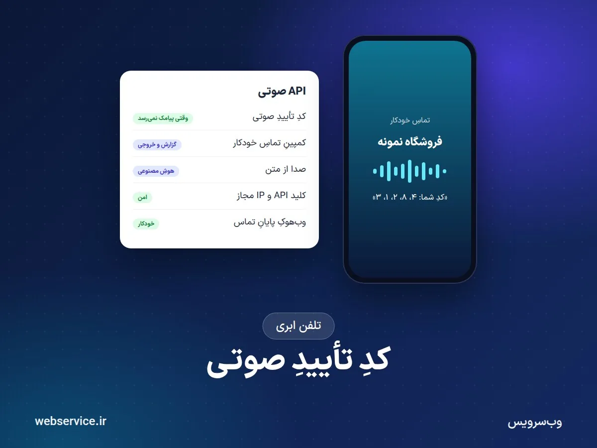 API صوتی و کد تأیید صوتی؛ وقتی پیامک نمی‌رسد، تماس بگیرید
